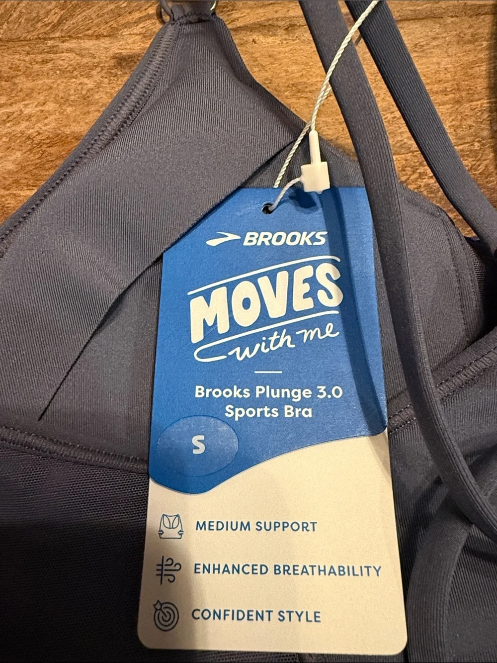 Brooks Women's Plunge 3.0 Slate Double-Strap Sports Bra